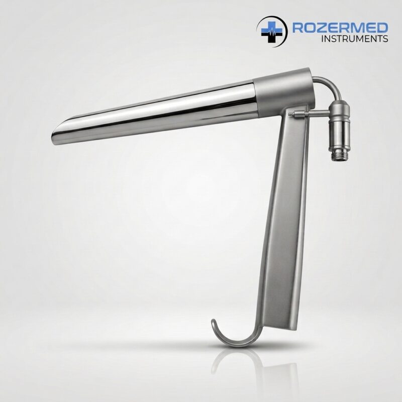 Anterior Commissure Laryngoscope with Fiber Optic Carrier Adult Size made from German Stainless Steel for ENT Surgical Procedures