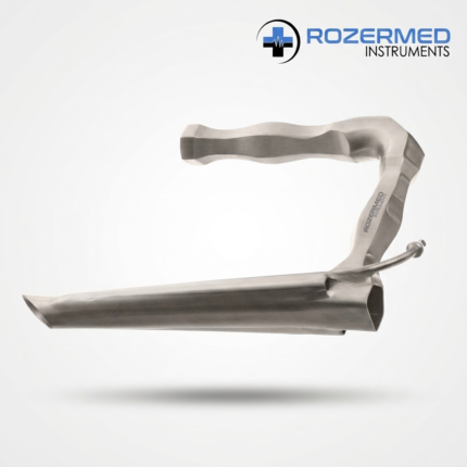Dedo-Style Laser Micro Laryngoscope with Dual Light Cable 177mm German stainless steel reusable ENT surgical instrument by Rozermed Instruments.